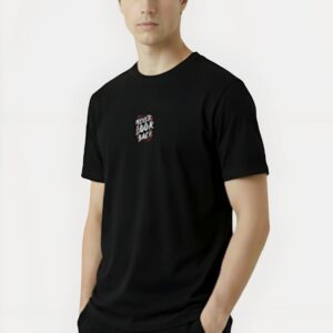Black Graphic T-Shirt – Never Look Back Street Style Tee