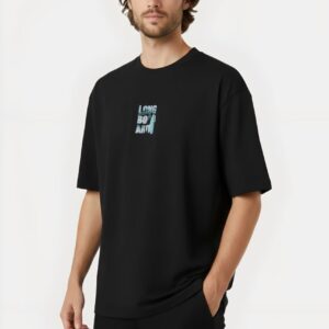 Black Drop Shoulder T-Shirt – Long Board West Coast Streetwear Tee