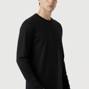 Black Full Sleeve T-Shirt – Classic Round Neck Comfortable Fit