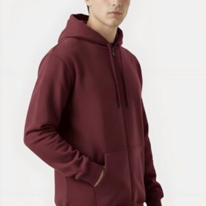 Red Zip-Up Hoodie – Classic Streetwear Zipper Hoodie