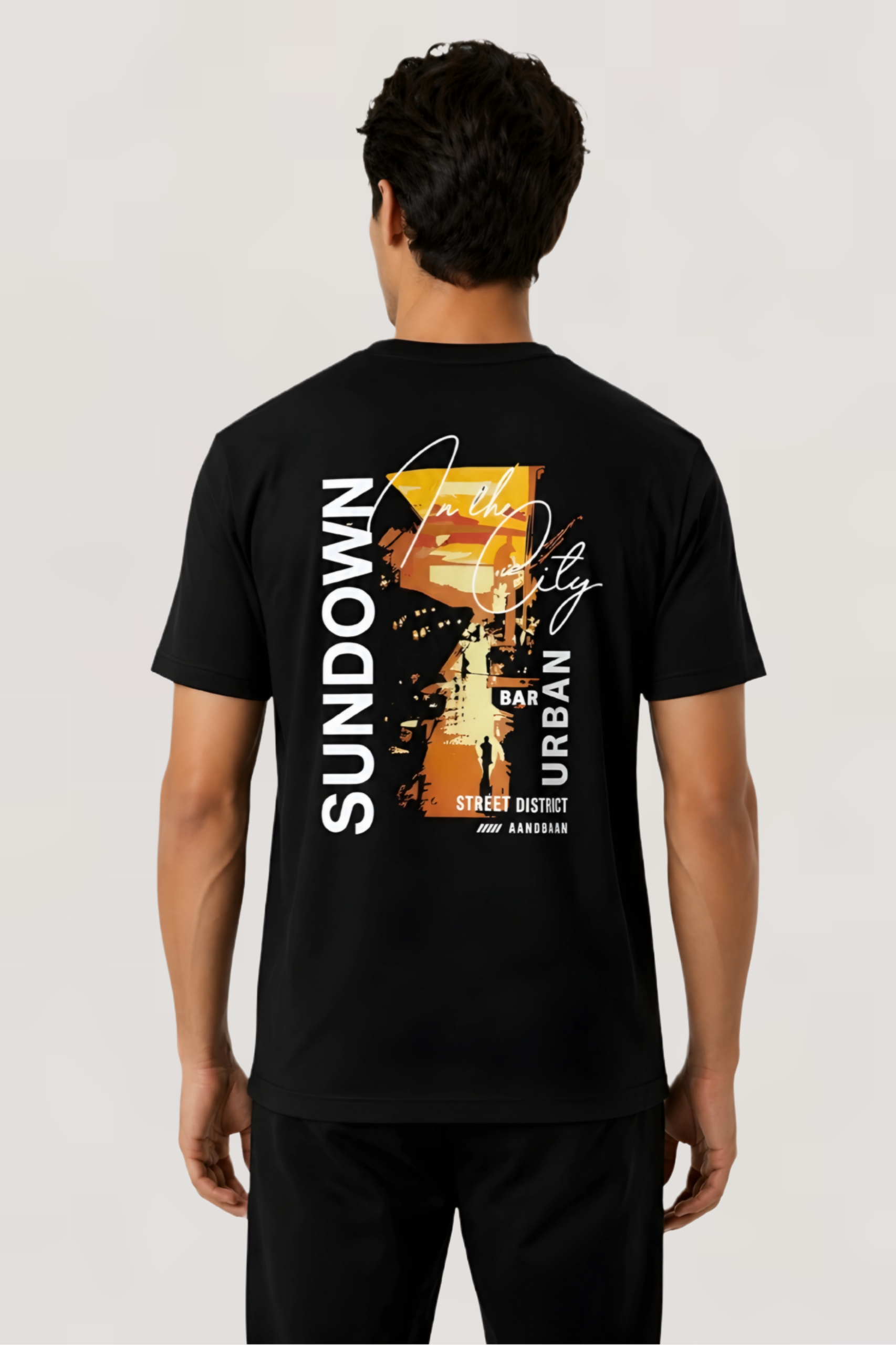 Black Graphic T-Shirt | Sundown Urban Premium Streetwear Style - Image 3