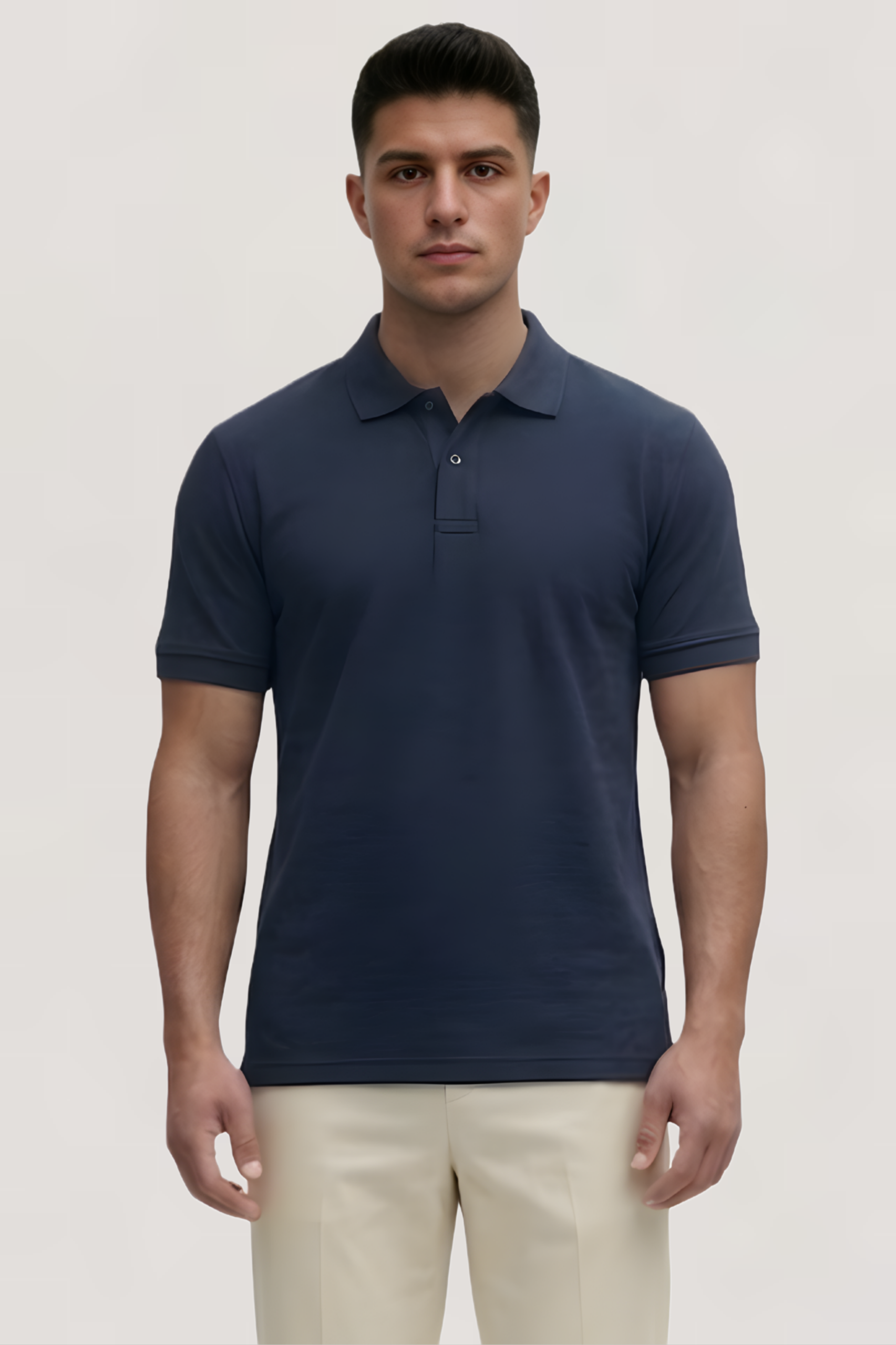 Classic Navy Polo T-Shirt – Refined Essentials Edition - Image 3