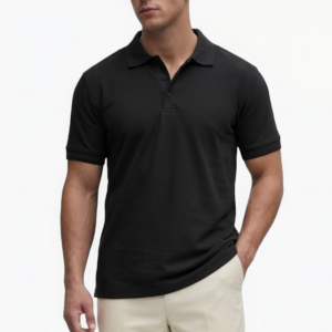 Classic Black Polo T-Shirt – Timeless Essential Fit