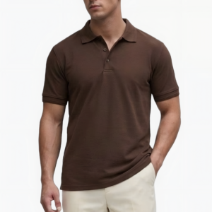 Classic Brown Polo T-Shirt – Minimal Luxury Edition
