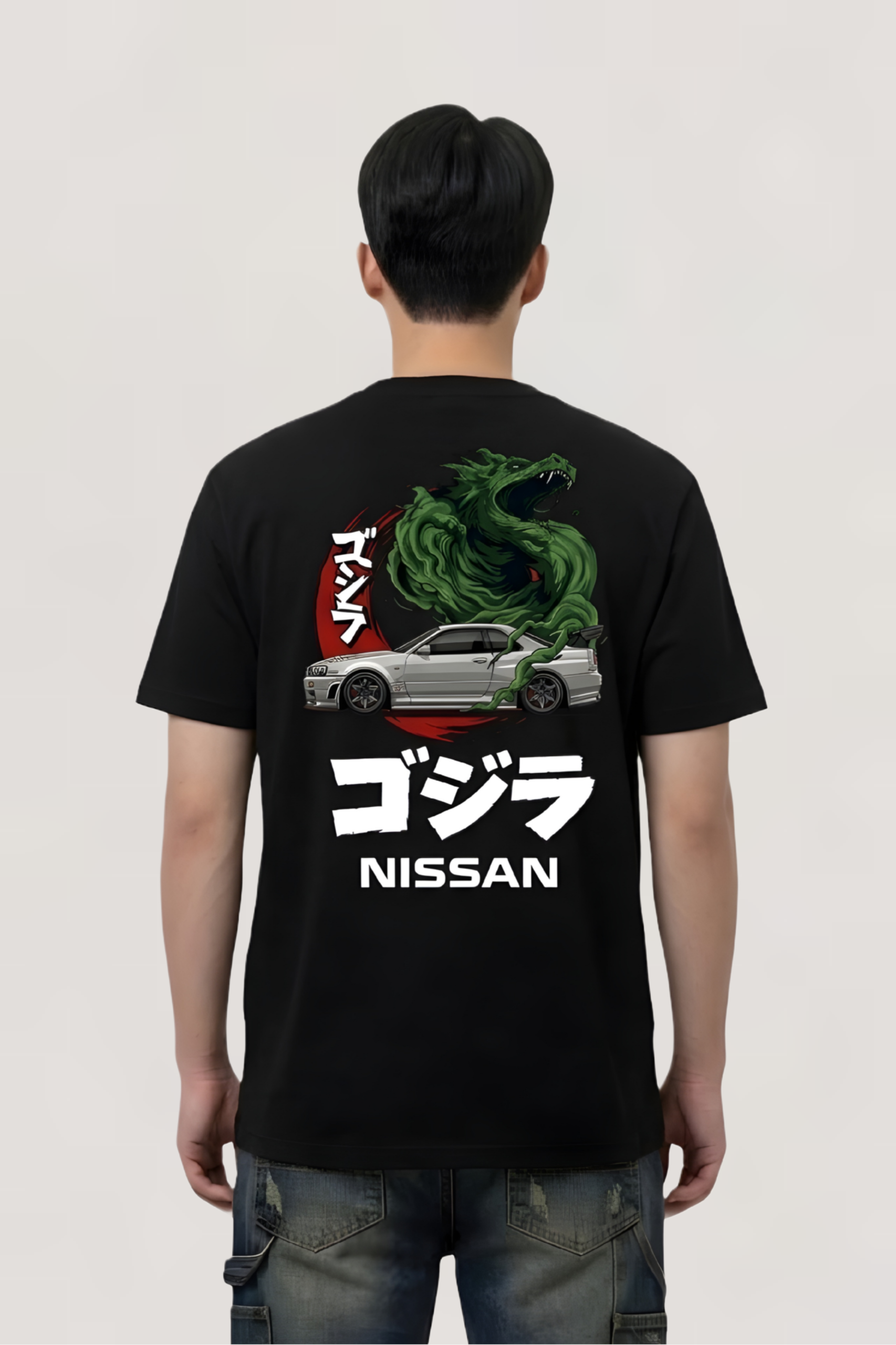 Godzilla Skyline Graphic T-Shirt – JDM Streetwear Edition - Image 3