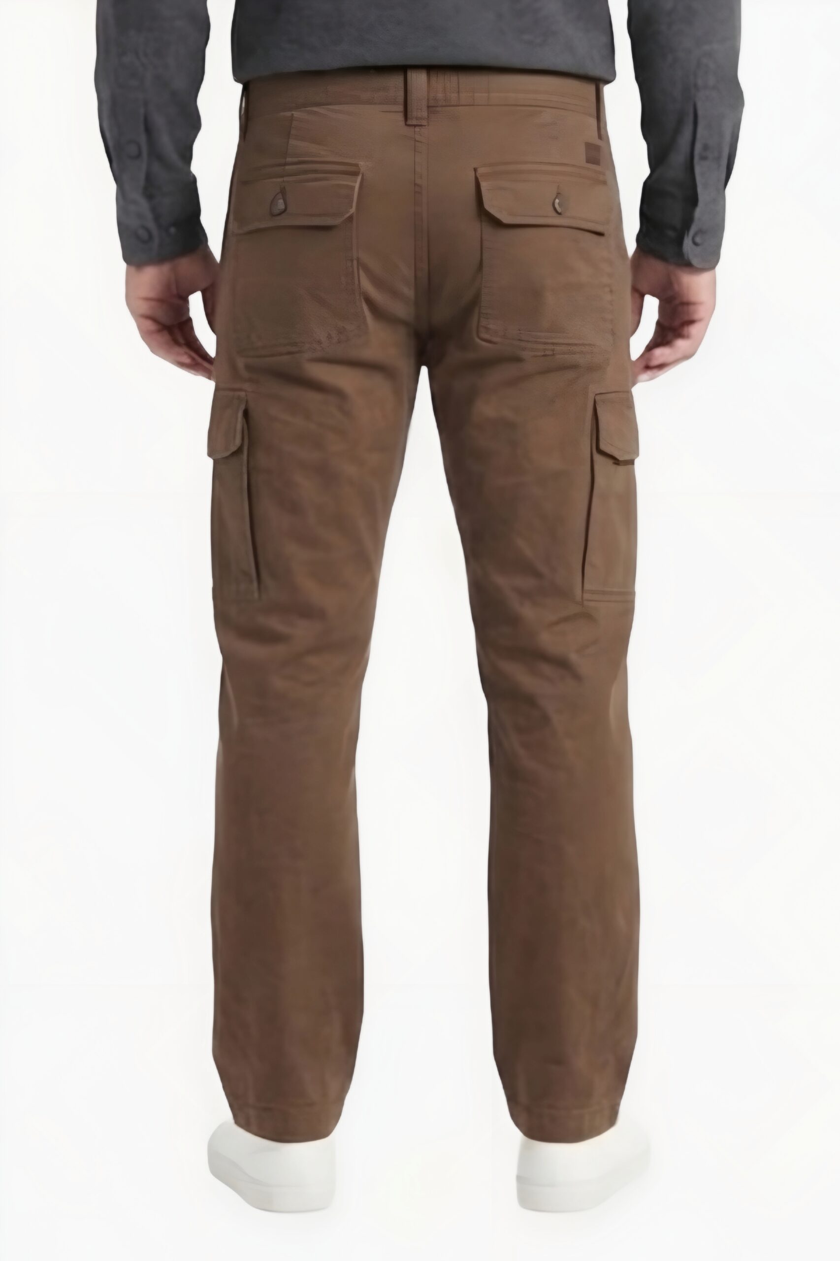 Essential Cargo Pants – Brown - Image 2