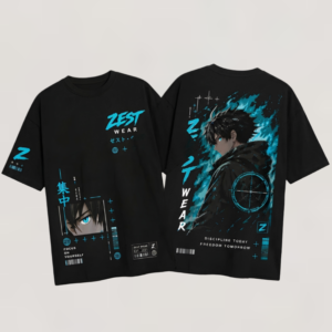 Focus On Yourself Oversized Anime Graphic drop shoulder T-Shirt