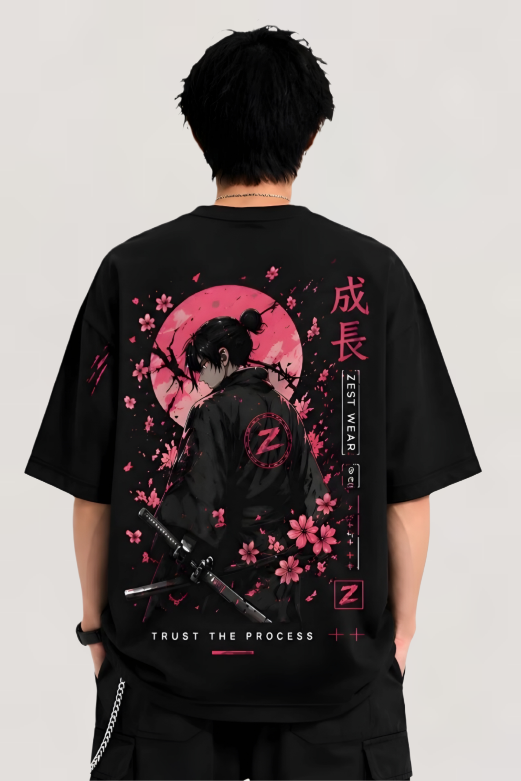 Bloom In Silence – Oversized Drop Shoulder T-Shirt - Image 3