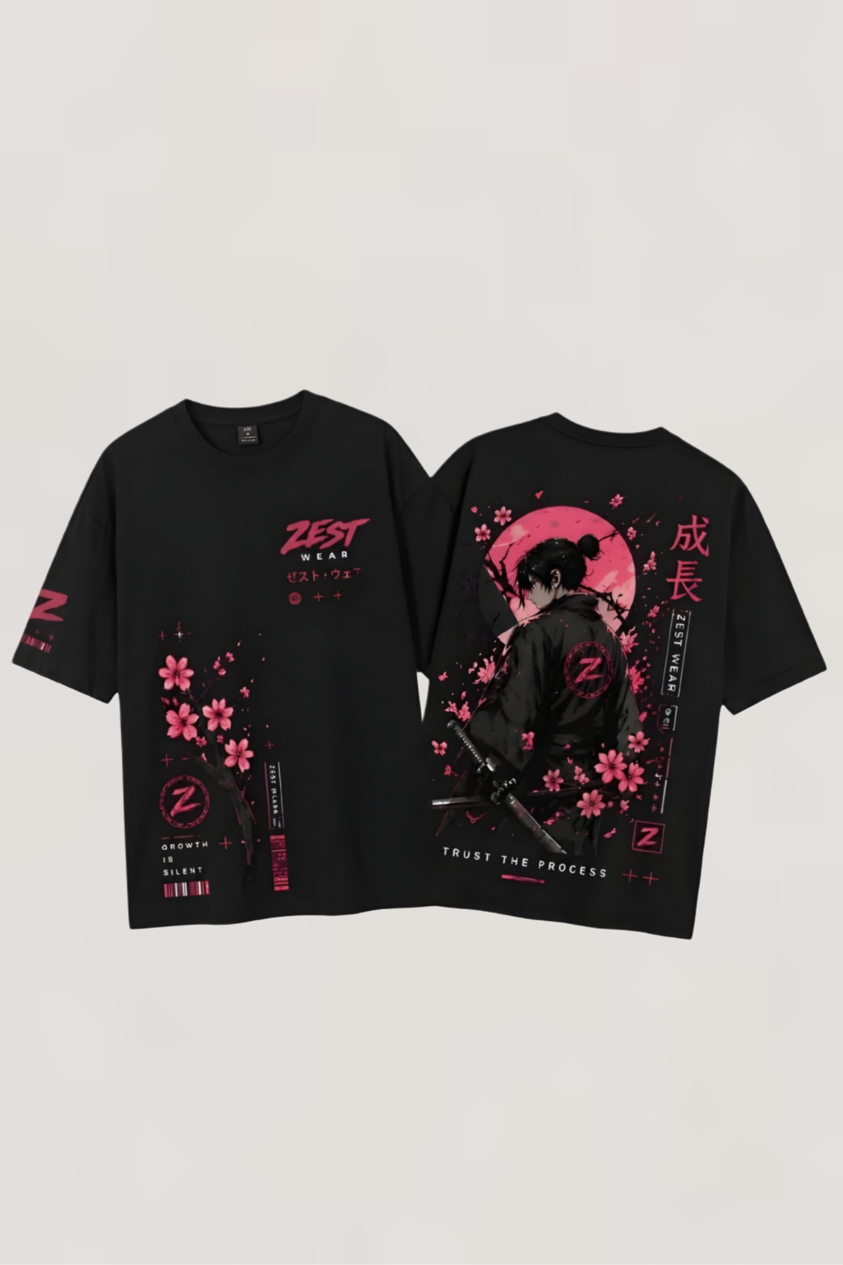 Bloom In Silence – Oversized Drop Shoulder T-Shirt