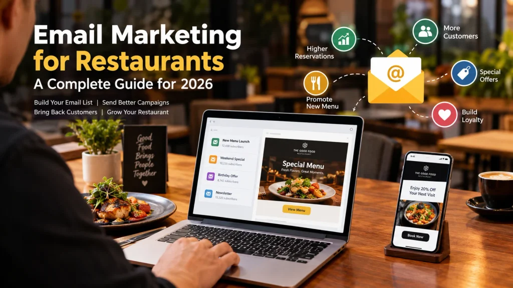 Email marketing for restaurants with promotional campaigns, special menus, and customer loyalty