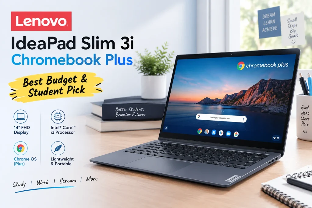 Best Budget & Student Pick: Lenovo IdeaPad Slim 3i Chromebook Plus