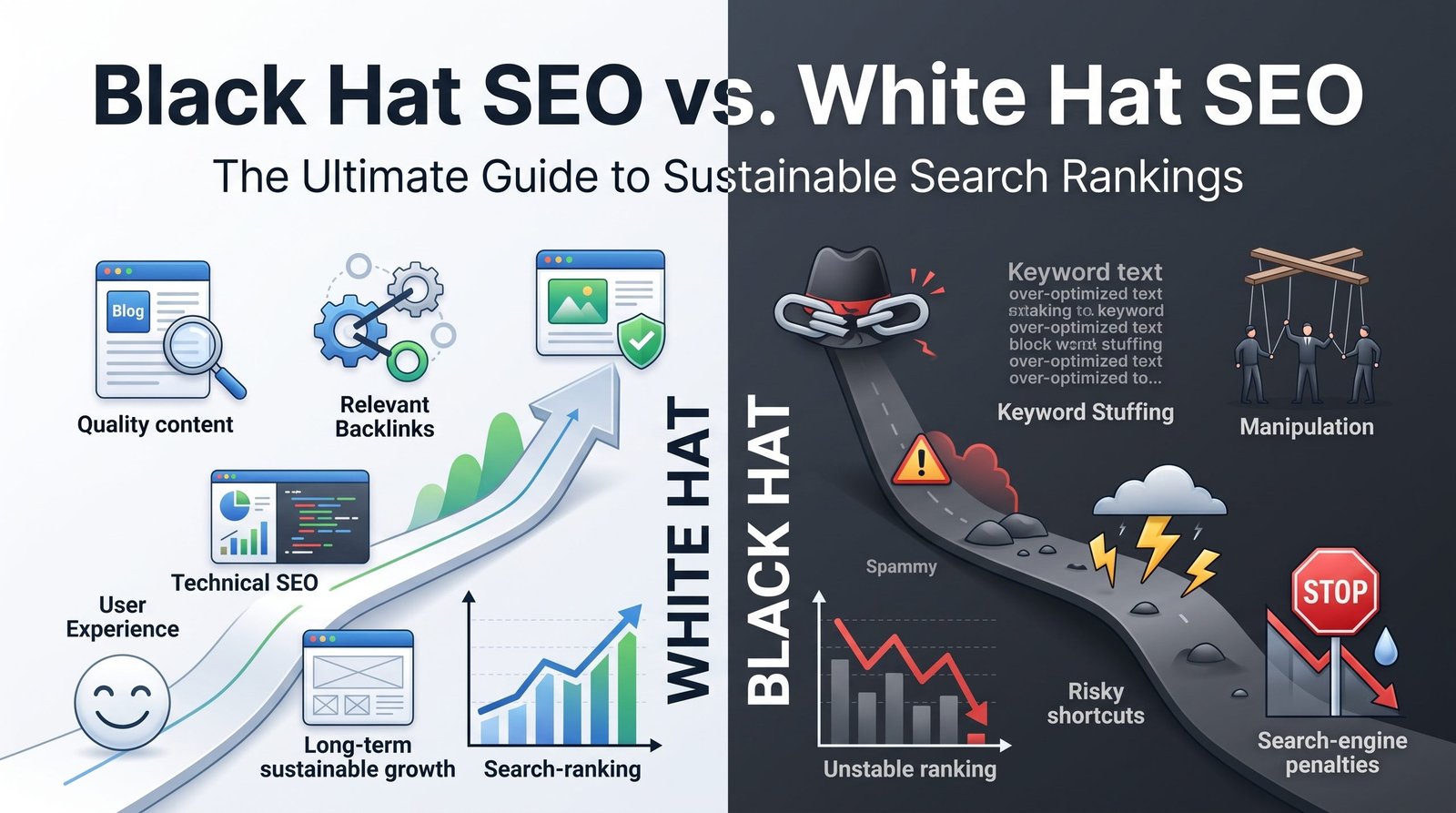 Black Hat SEO vs. White Hat SEO 2026