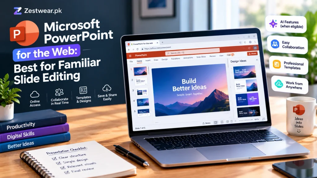 Microsoft PowerPoint for the Web: Best for Familiar Slide Editing