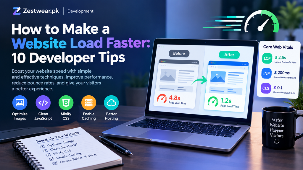 How to make a website load faster using website performance optimization techniques