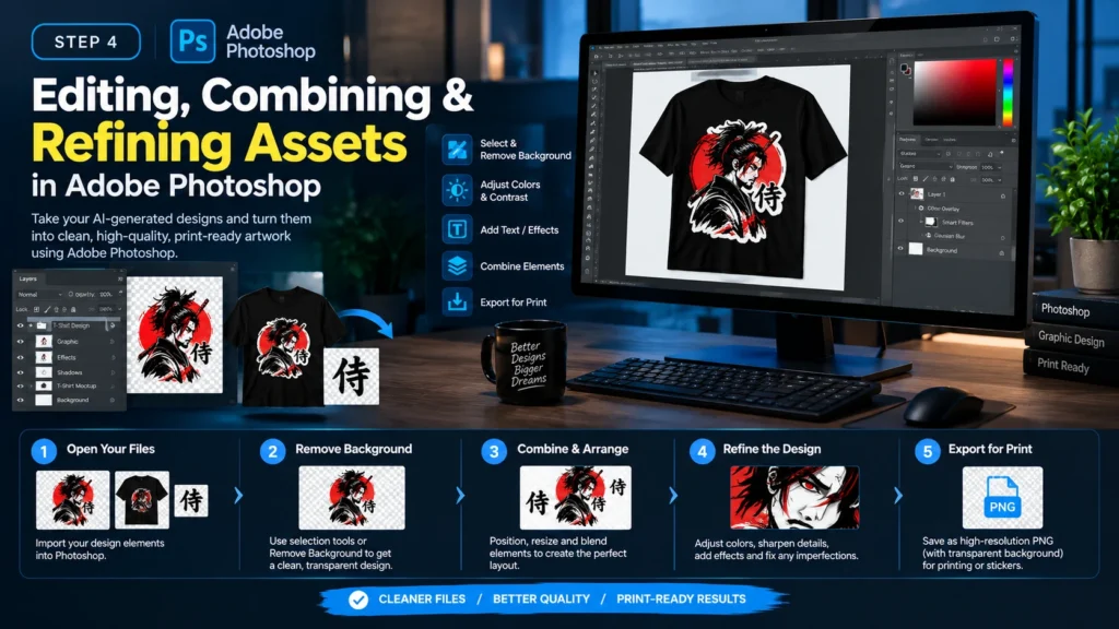 Step 4: Editing, Combining & Refining Assets in Adobe Photoshop